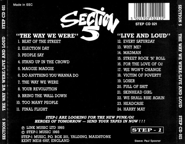 Section 5 "The Way We Were / Live And Loud" - 2nd Hand